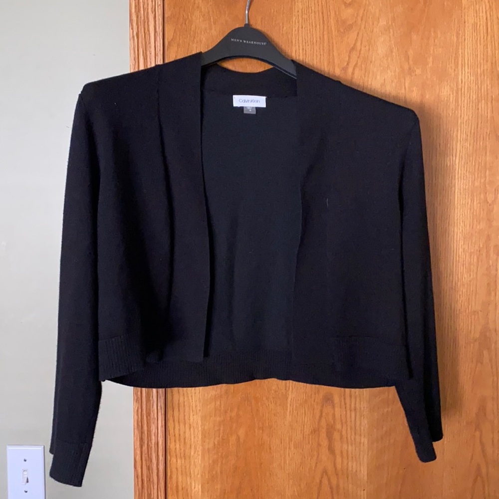 Calvin Klein Black Dress Cardigan Size XL